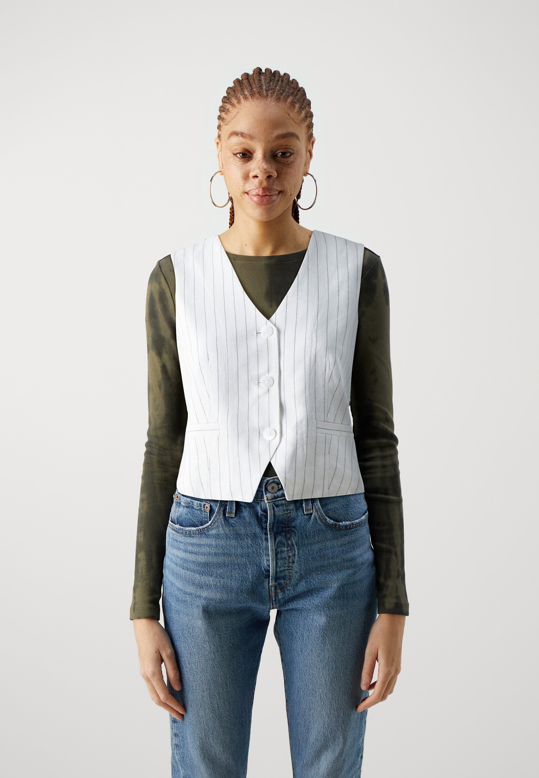 ONLY Damen Weste ONLJANE - V-Ausschnitt, Strick, Ohne Ärmel