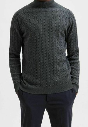Selected Homme Maglione - mottled dark grey