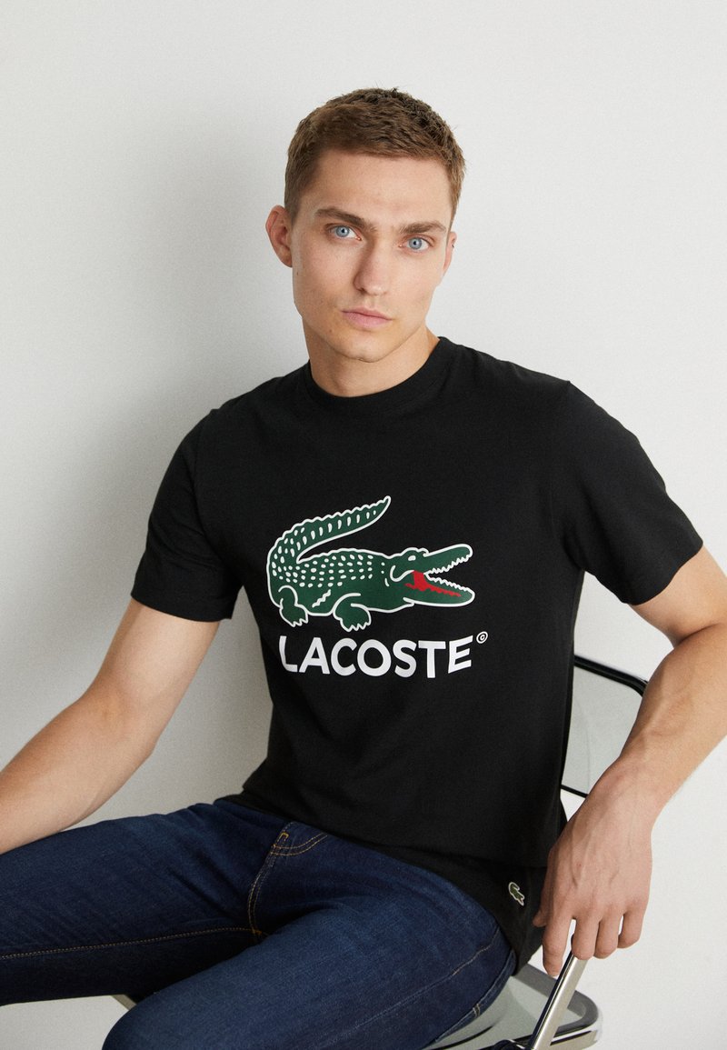 Lacoste BIG CROC - T-Shirt print - noir/schwarz - Zalando.ch