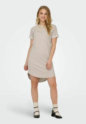 JDY, JDY DAMEN JDYIVY S/S DRESS JRS 2-PACK - T-Shirt-Kleid -  x beige    x weiß