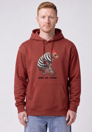 watapparel, TOUR DE FRANZ UNISEX - Kapuzenpullover - earthy red