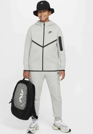 TECH PLUS SIZE - Felpa con zip - dark grey heather dark grey heather black black