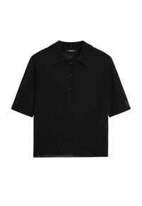POLO COLLAR WITH SHORT SLEEVES - Polotričko - black
