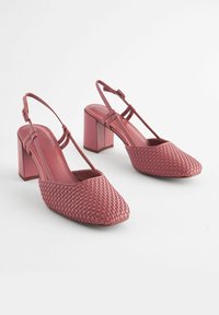 Next FOREVER COMFORT SQUARE TOE WEAVE BLOCK HEEL - Pumps - rose pink
