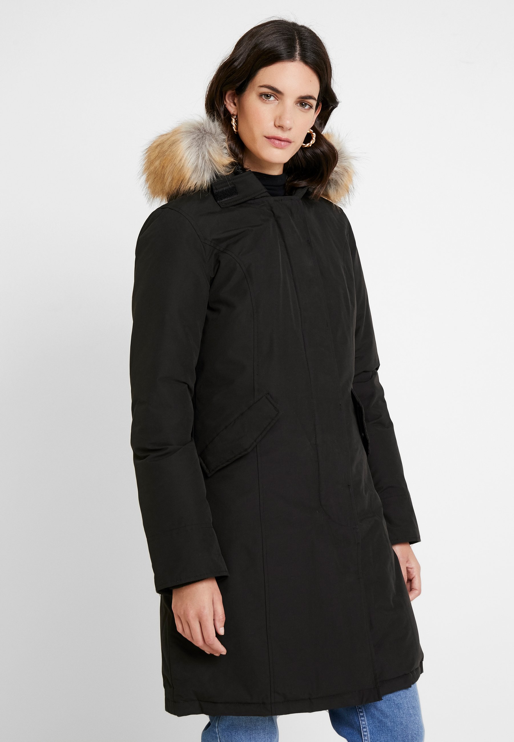 Canadian Classics Fundy Bay Long Fake Fur Donsjas Black Zwart Zalando Nl