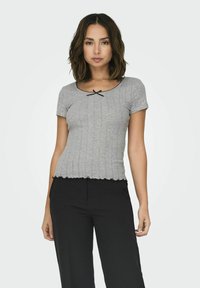 ONLY ONLTENNA DETAIL - T-shirt basic - light grey melange