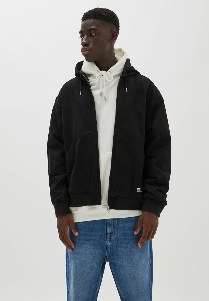 PULL&BEAR PREMIUM Zipup sweatshirt black Zalando.de