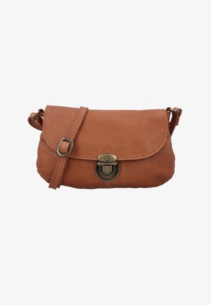 Gusti Leder RONA - Axelremsväska - braun