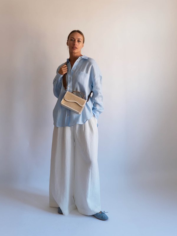 CRANE - Handbag - pale flax4