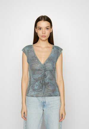 UTOPIAN ENERGY RUCHED TANK - Printtipaita - blue