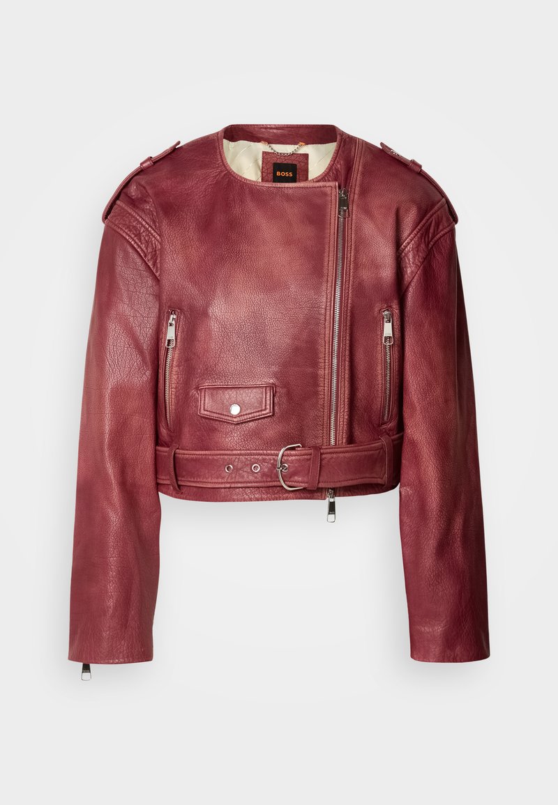 Boss Leren jas donkerrood Boss Leren jas donkerrood