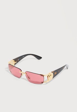 UNISEX - Gafas de sol - gold-coloured/ red hiper