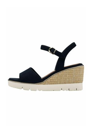 Platform sandals - navy