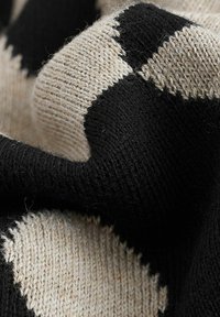 Next CREW NECK LONG SLEEVE PATTERN - REGULAR FIT - Strickpullover - black and neutral spot