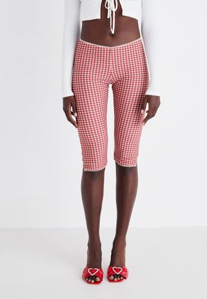 Jaded London BEACH CAPRI TROUSERS  - Tajice-hlače - red gingham