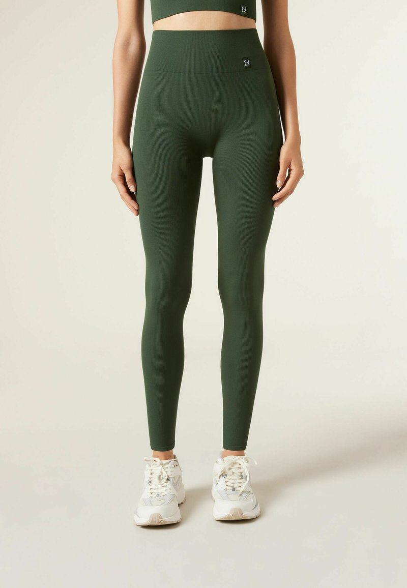 Calzedonia SEAMLESS - Leggings - Hosen - verde argilla