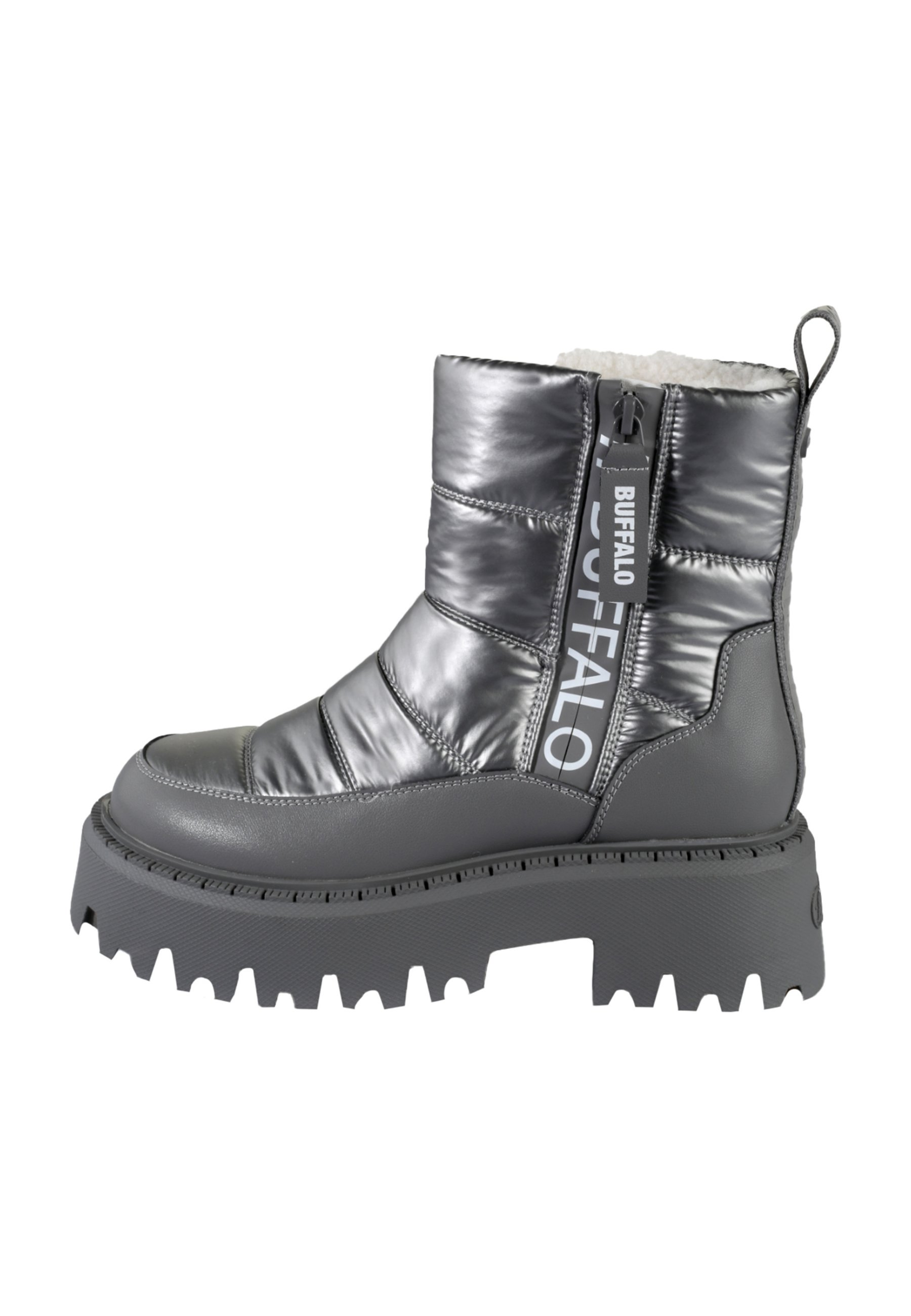 Buffalo Black and Gray Leather Boots Anderson Bean Gray Safari Buffalo with 13 main image 4