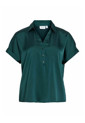 VILA, VIENNA Short sleeved - Skjortebluser - ponderosa pine
