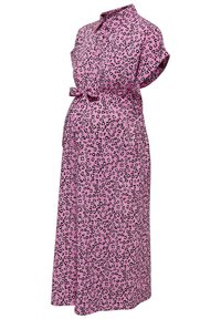 ONLY MATERNITY OLMHANNOVER SHIRT DRESS - Haljina-majica - super pink aop:animal graphic