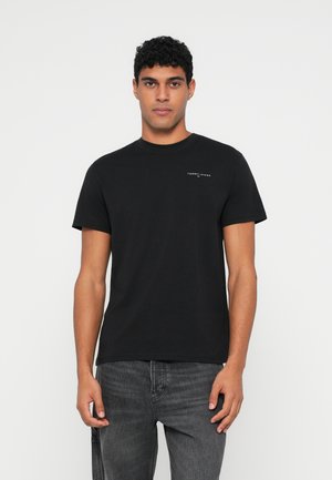 SLIM LINEAR TEE 2 PACK - Camiseta básica - ecru/black