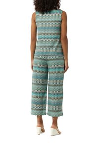 comma ÄRMELLOSES MIT ALL-OVER-MUSTER - Top - pastelltürkis