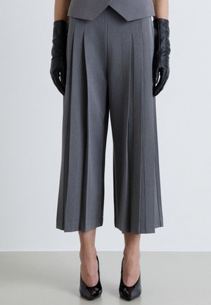 Calliope, PANTALONE LUNGO TINTA UNITA - Stoffhose - grigio melange