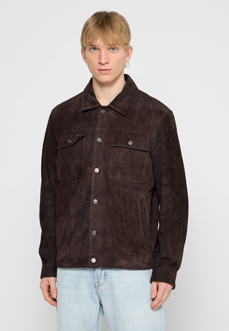 7 For All Mankind Leren jas bruin 7 For All Mankind Leren jas bruin