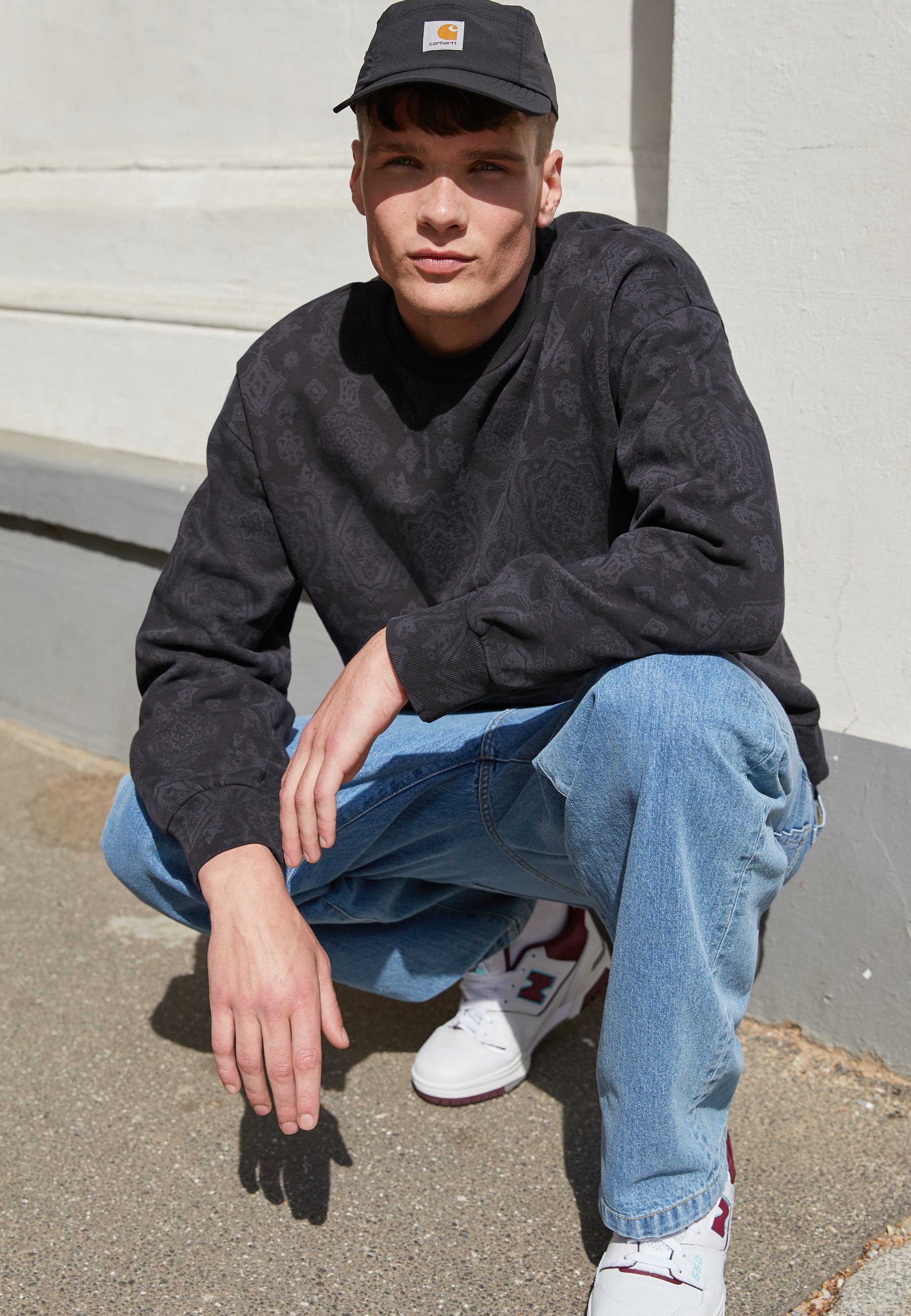 Carhartt WIP VERSE - Sweater - black/bruin - Zalando.nl
