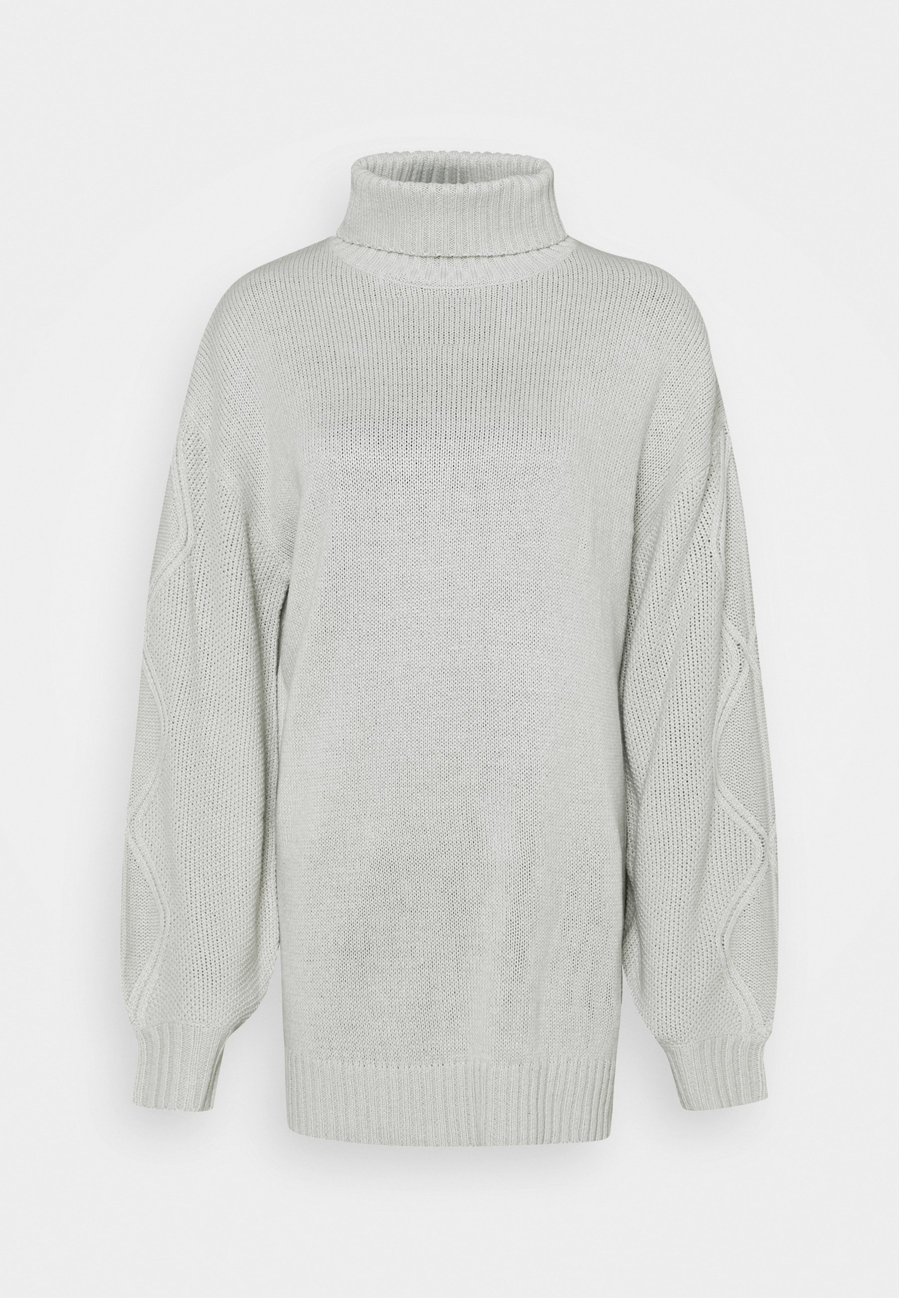 ROLL NECK CABLE SLEEVE JUMPER - Trui - lunar rock