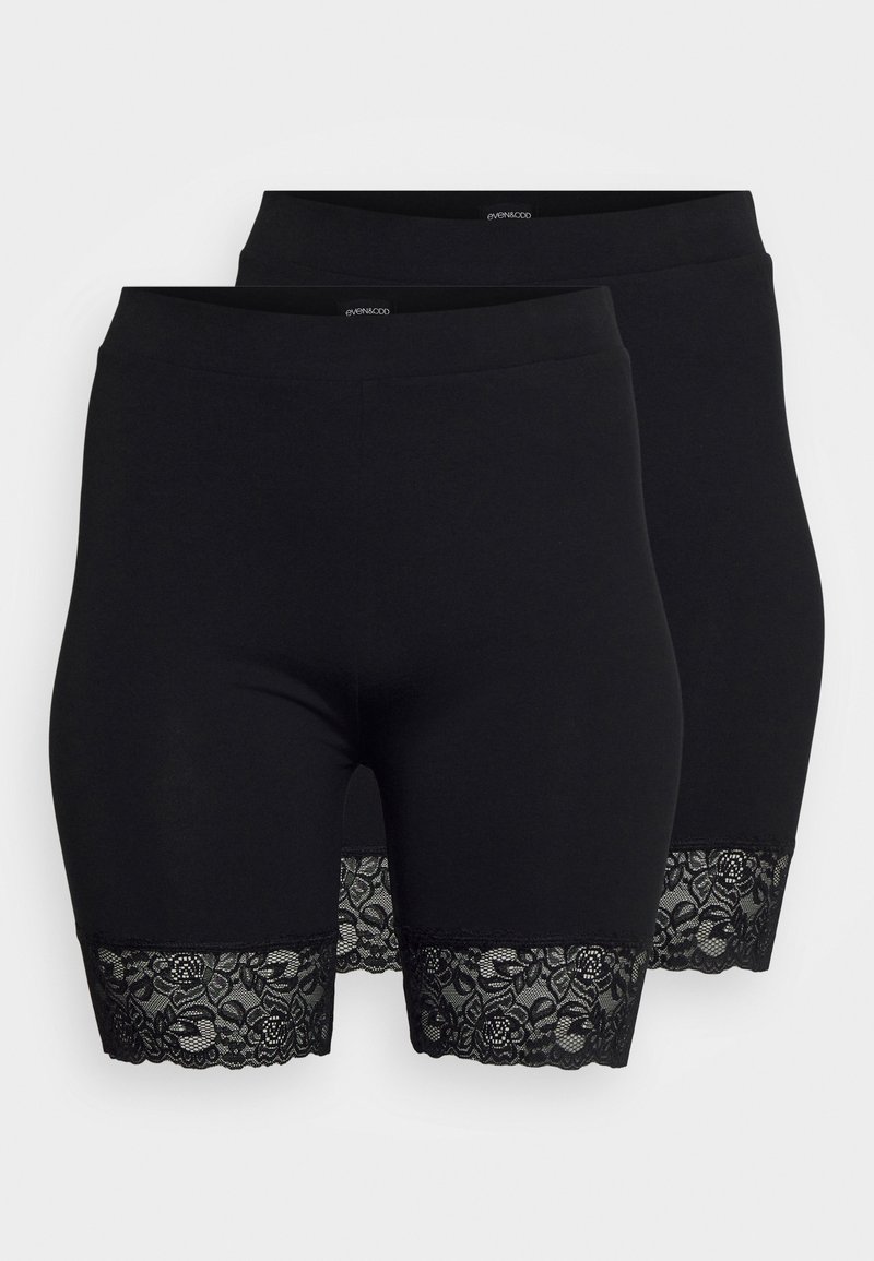 Even&Odd Curvy - 2 PACK - Shortsit - black, Suurenna