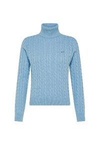 Sun68 TURTLE NECK CABLE - Maglione - cielo