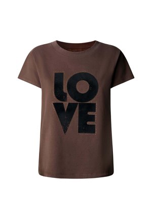 Pepe Jeans, PEPE JEANS PRINT T-SHIRT BEATRISA - Camiseta estampada - trail brown
