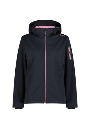 WOMAN JACKET ZIP HOOD - Softshell-takki - antracite fard