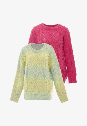 Mo, 2-PACK - Pullover - fuchsia & limette mint