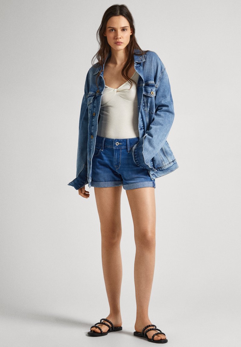 Pepe Jeans Jeansshort blauw denim/bluedenim