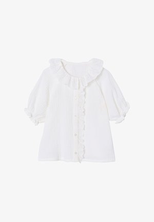 Vertbaudet, MIT LOCHSTICKEREI - Button-down blouse - wollweiß