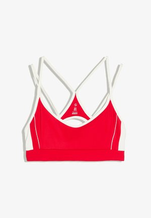Bershka, (ACTIVE) TECHNICAL TOP WITH CONTRAST BINDING - Débardeur - red