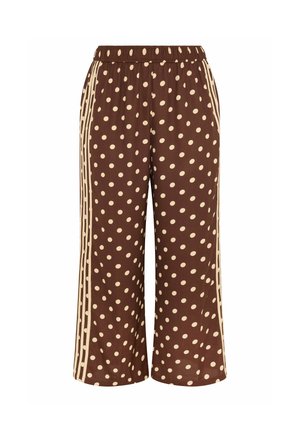 Yours Clothing, PLUS SIZE WIDE LEG TROUSERS - Pantalon classique - chocolate