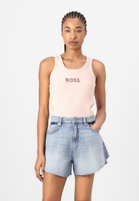 BOSS Denimové šortky - turquoise/aqua