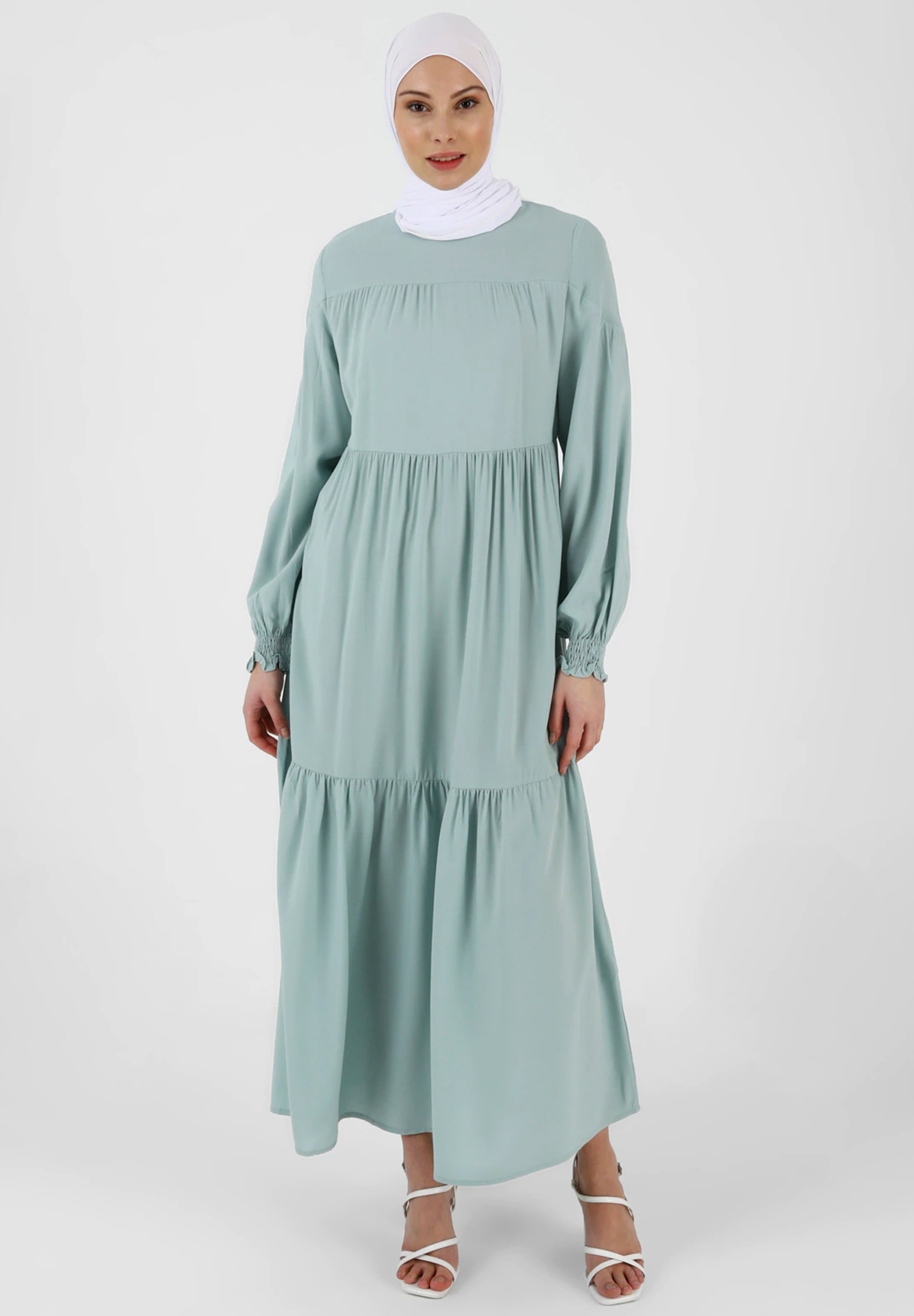 Modanisa NILE CREW NECK - MODEST REFKA - Maxi dress - light green - Zalando