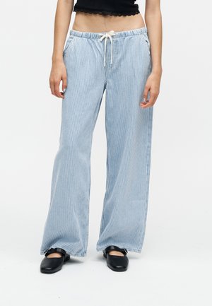 GAP Petite EASY LOOSE STRIPE - Nohavice - blue