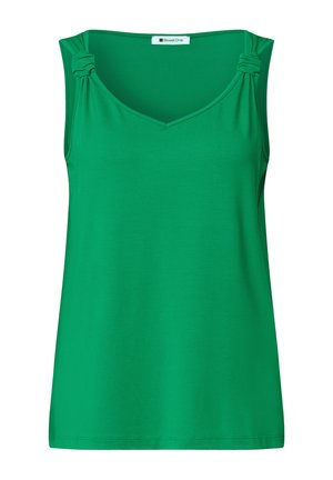 Street One, TOP MIT V-NECK UND KNOTENDETAIL - Débardeur - ever green