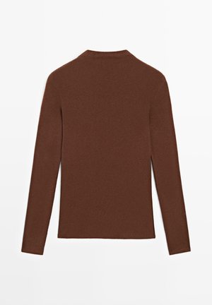 Massimo Dutti WITH SEAM DETAIL - Langarmshirt - dark brown