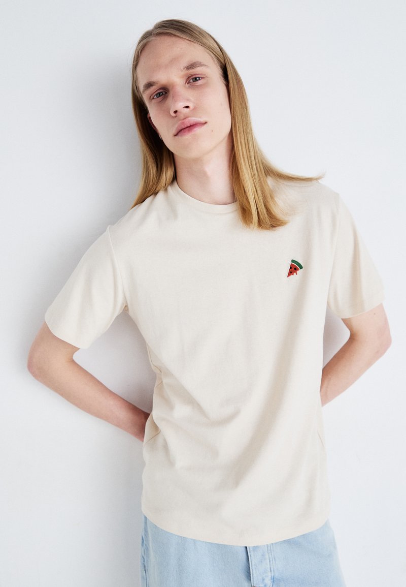 Selected Homme SLHREG CLAUS TEE - Basic T-shirt - fog