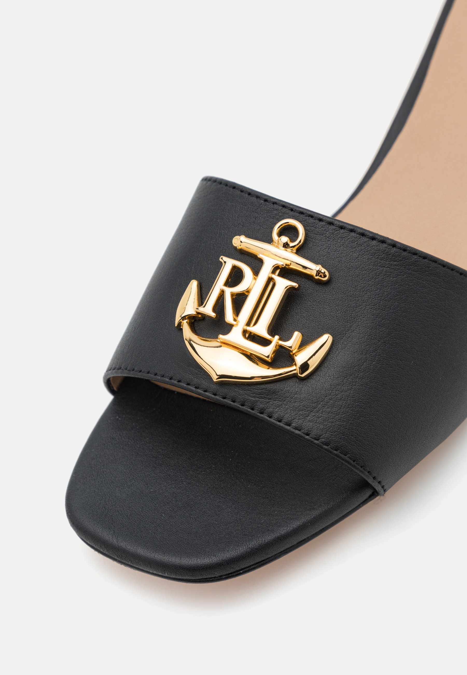 Lauren Ralph Lauren ANCHOR LOGO NAPPA LEATHER SANDAL - Mules