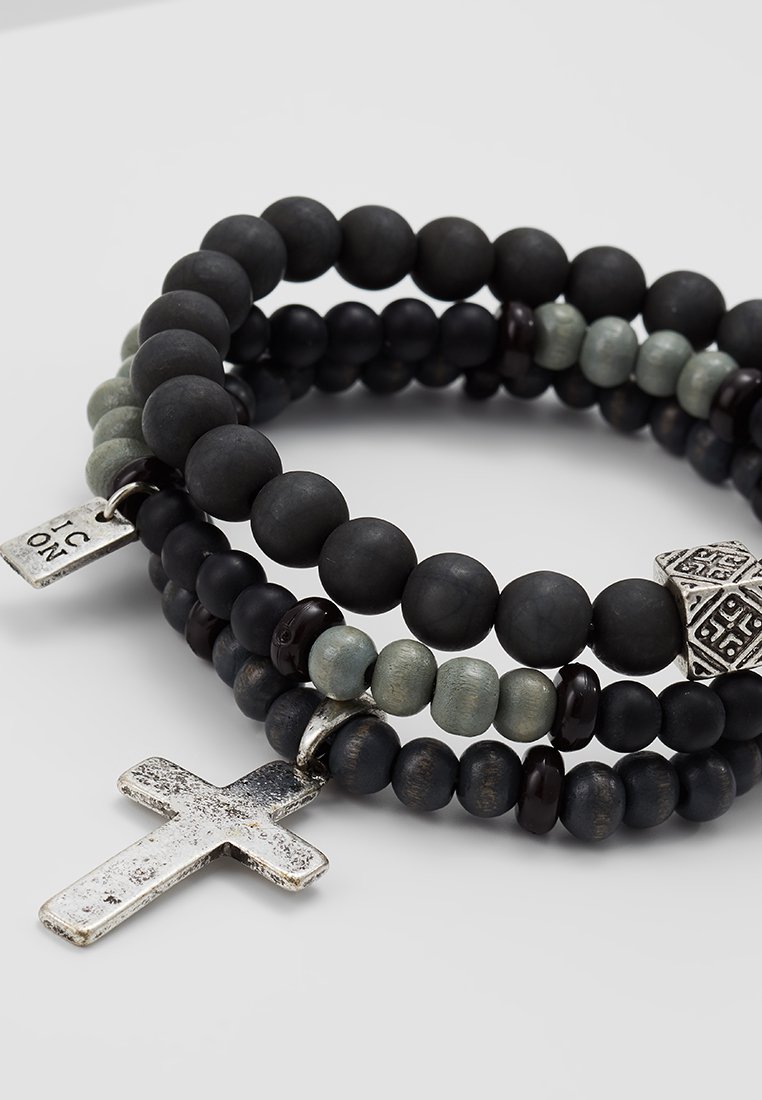 Herren Halsketten | Icon Brand PARTHIAN BRACELET 3 PACK Armband silver-coloured/silberfarben - LD08975 Herren Halsketten | Icon Brand PARTHIAN BRACELET 3 PACK Armband silver-coloured/silberfarben - LD08975