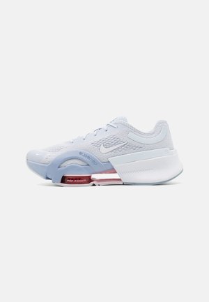 ZOOM SUPERREP 4 NN - Chaussures fitness - football grey/white/blue whisper/med soft pink/light crimson/hyper royal