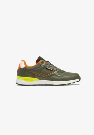 Redskins, GANJA KAKI+ORANGE+BLANC - Baskets basses - kaki+orange+blanc
