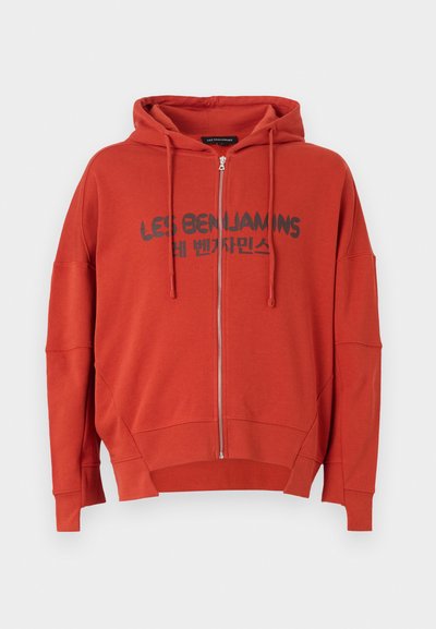 Les Benjamins RELAXED ZIP HOODIE  - Zip-up sweatshirt - burnt crimson