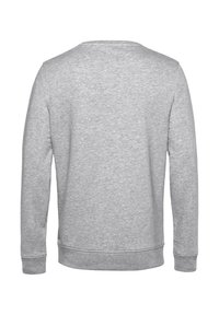 Maglione grigio con maniche lunghe, scollo rotondo, polsini a costine e vita a costine, realizzato in una morbida miscela di cotone testurizzato.